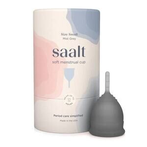 Saalt Menstrual Cup Size Regular Mist Gray NEW SEALED with Carry Bag Made in USA